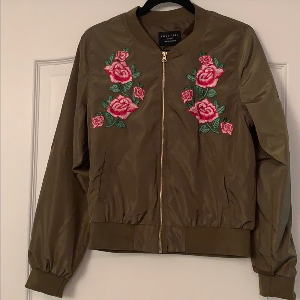 Embroider bomber jacket